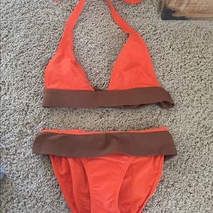 VIX orange and brown bikini. Sz small